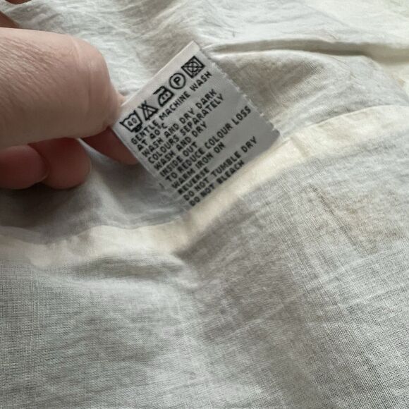 Boden Navy Trench Coat with White and Gray Accents - Picture 5 of 13